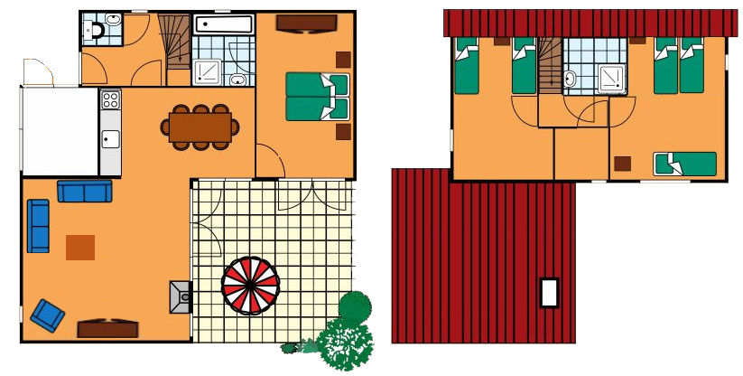 Plattegrond Duinvilla